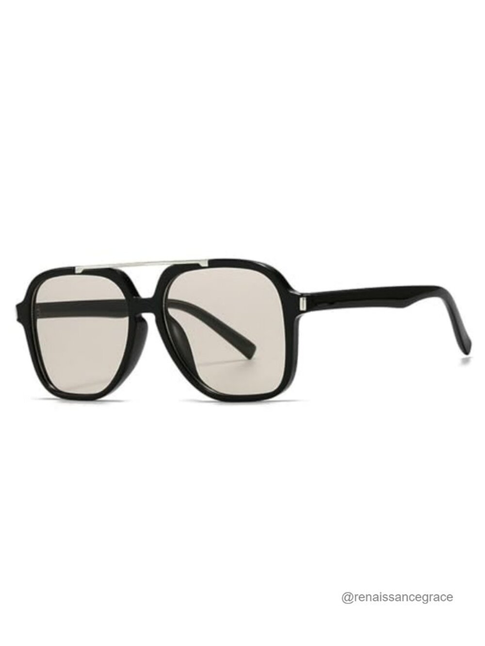 Vintage 70s Oversized Pilot Sunglasses UV Protection Double Bridge